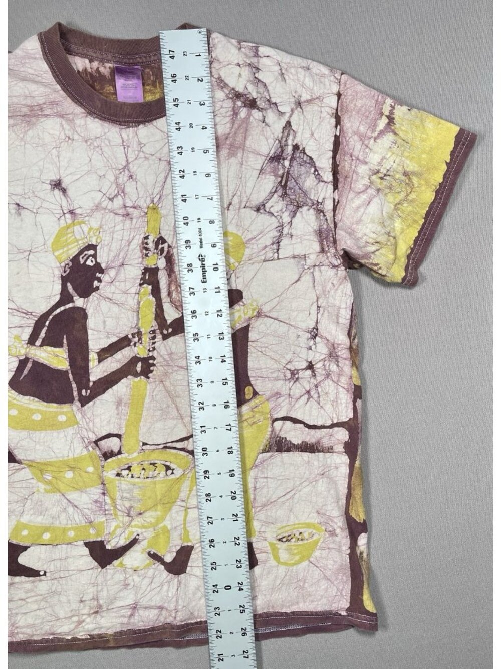 Gildan Vintage African Tribal Art Tie Dye Short Sleeve Shirt - Adult Size Medium - Picture 16 of 16